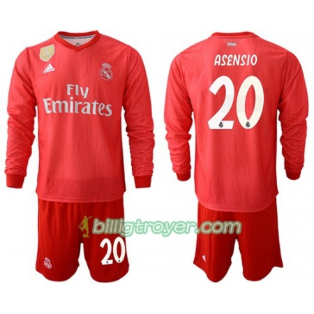 Billige Fotballdrakter Real Madrid Asensio 20 Barn Tredjedraktsett 2018/19 Langermet